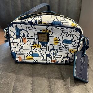 Dooney & Bourke Men's Belt Bag - Blue, White, and Yellow